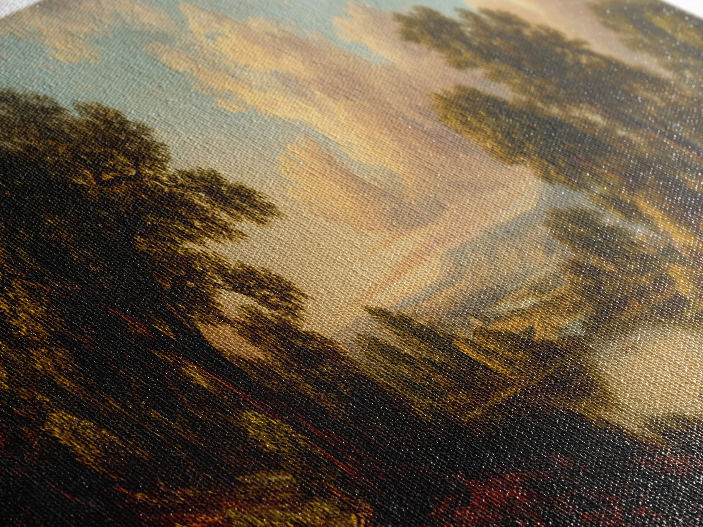 Classic Oil Painted Landscape Canvas Print, Traditional Art, Pokemon Poster, Living Room Decor, Watercolor Art, Classic, TRA-3x1-41
