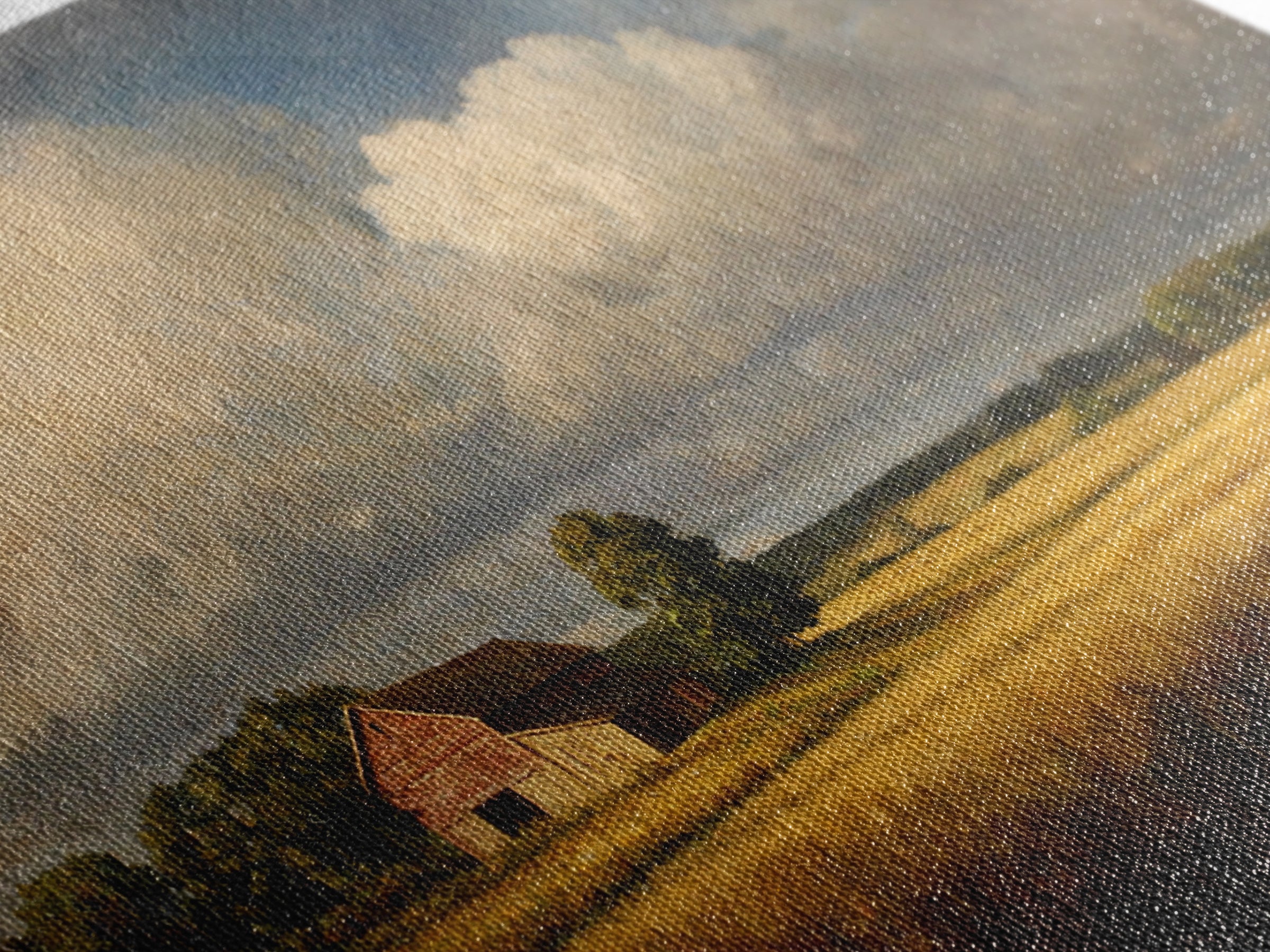 Barn and Farmland Canvas Print, Traditional Art, Painting, Living Room Decor, Fine Art, Classic, Art Commissions, Japanese Art, TRA-3x2-75