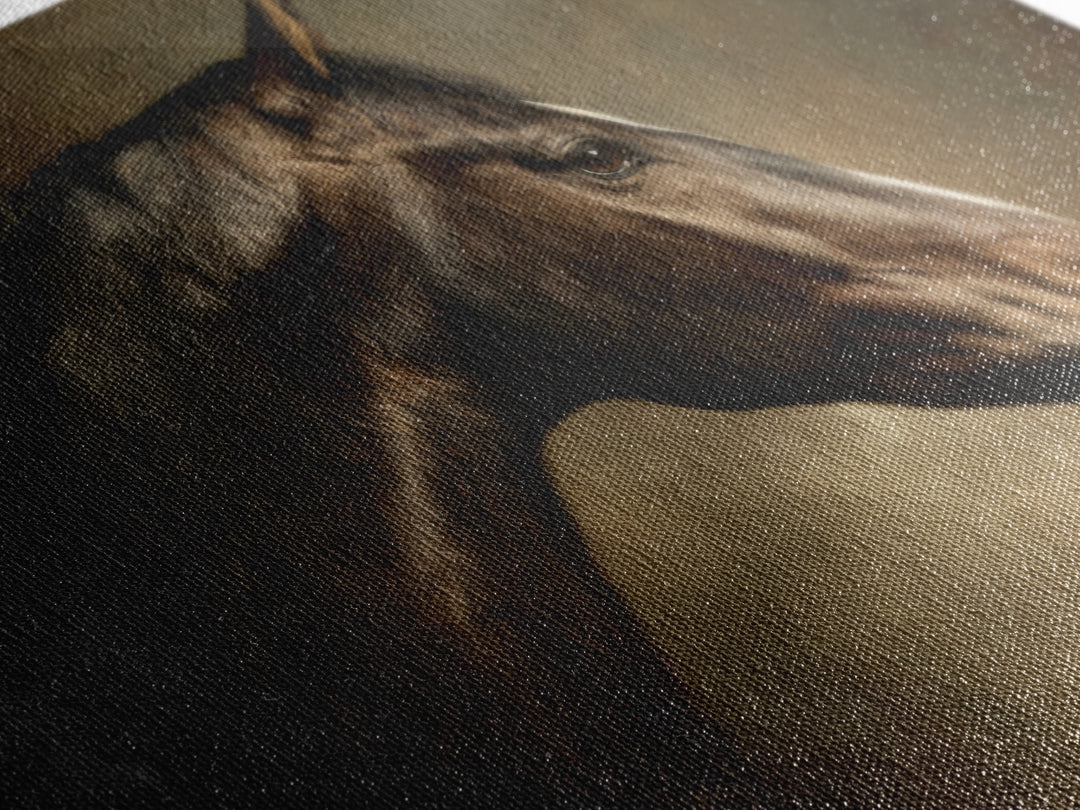 Realistic Horse Portrait Framed Canvas Print, Traditional Art, Luxury Decor, Living Room Decor, Fine Art, Classic, Art Print, TRA-3x2-79
