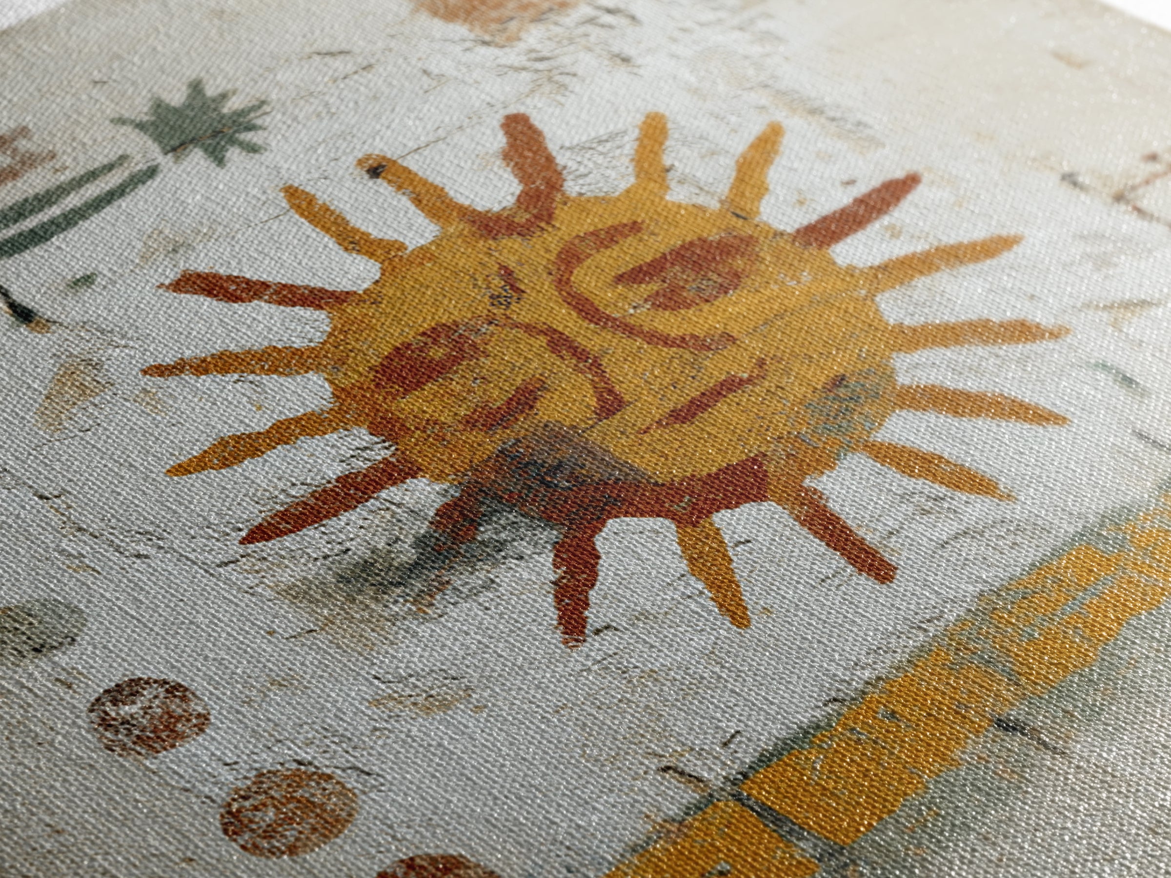 Tribal Sun Symbol Canvas Print, Tribal Art, Black and White Art, Living Room Decor, Fine Art, Tribal, Fine Art Print, TRI-1x1-35