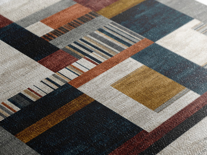 Geometric Border Design by Global Textiles Canvas Print, Tribal Art, African Art, Living Room Decor, Fine Art, Tribal, TRI-1x3-32