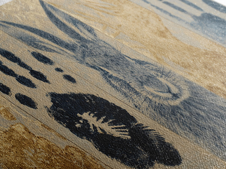 Handprint and Animal Track Composition Canvas Print, Tribal Art, Canvas Painting, Living Room Decor, Fine Art, Tribal, TRI-2x1-61