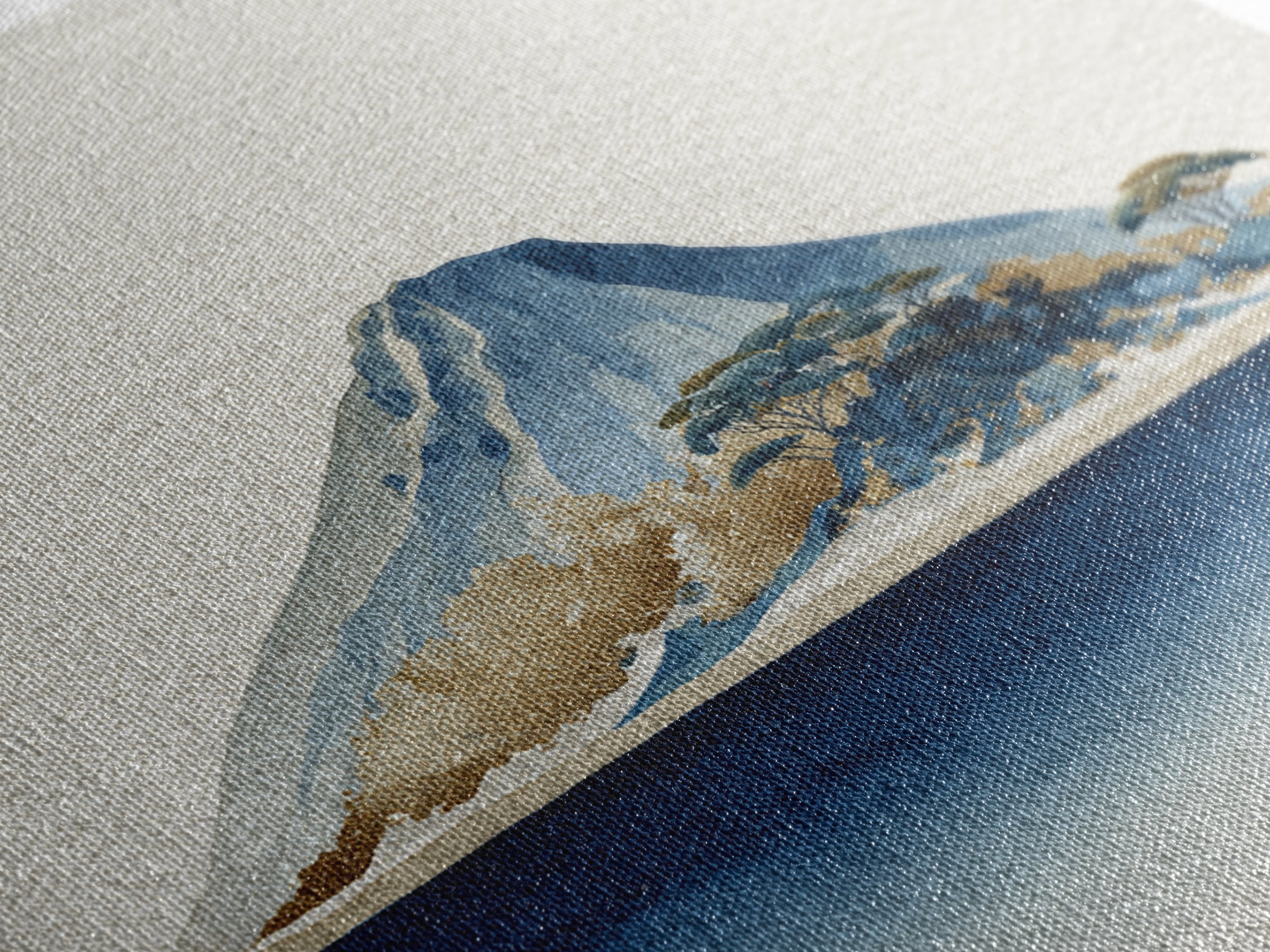 Island Volcano with Lush Foreground Canvas Print, Tropical Art, Contemporary Art, Living Room Decor, Fine Art, Tropic, TRO-1x1-89
