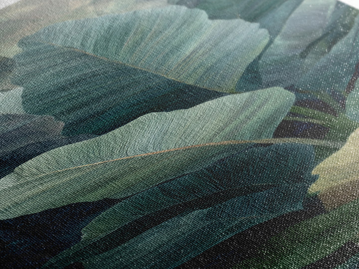 Banana Leaves Layered Canvas Print, Tropical Art, Art Print, Living Room Decor, Tropic, Abstract Painting, Watercolor Art, TRO-1x3-93