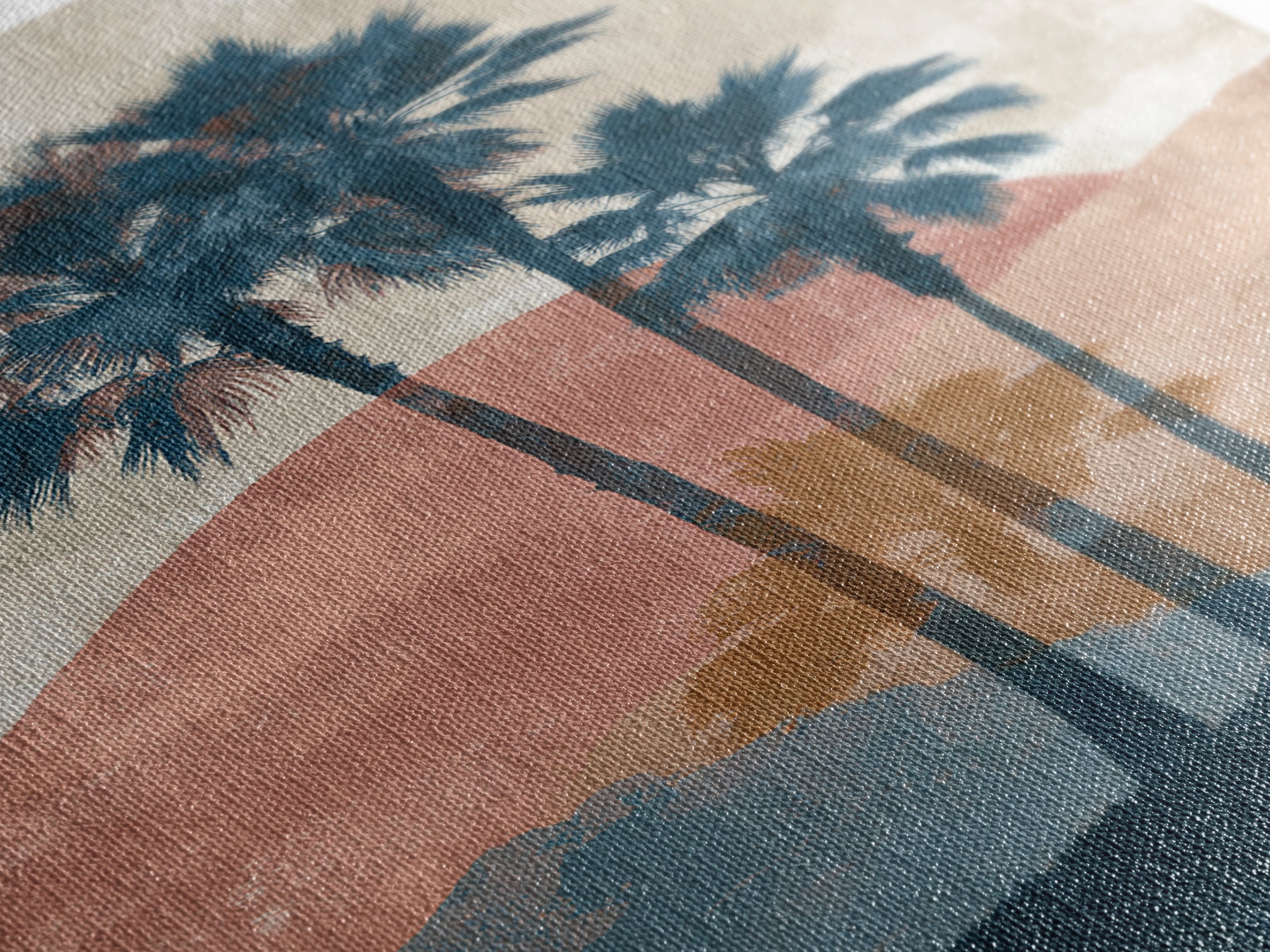 Palm Tree Silhouettes Framed Canvas Print, Tropical Art, Wall Art Prints, Living Room Decor, Fine Art, Tropic, Beach Wall Art, TRO-2x3-60