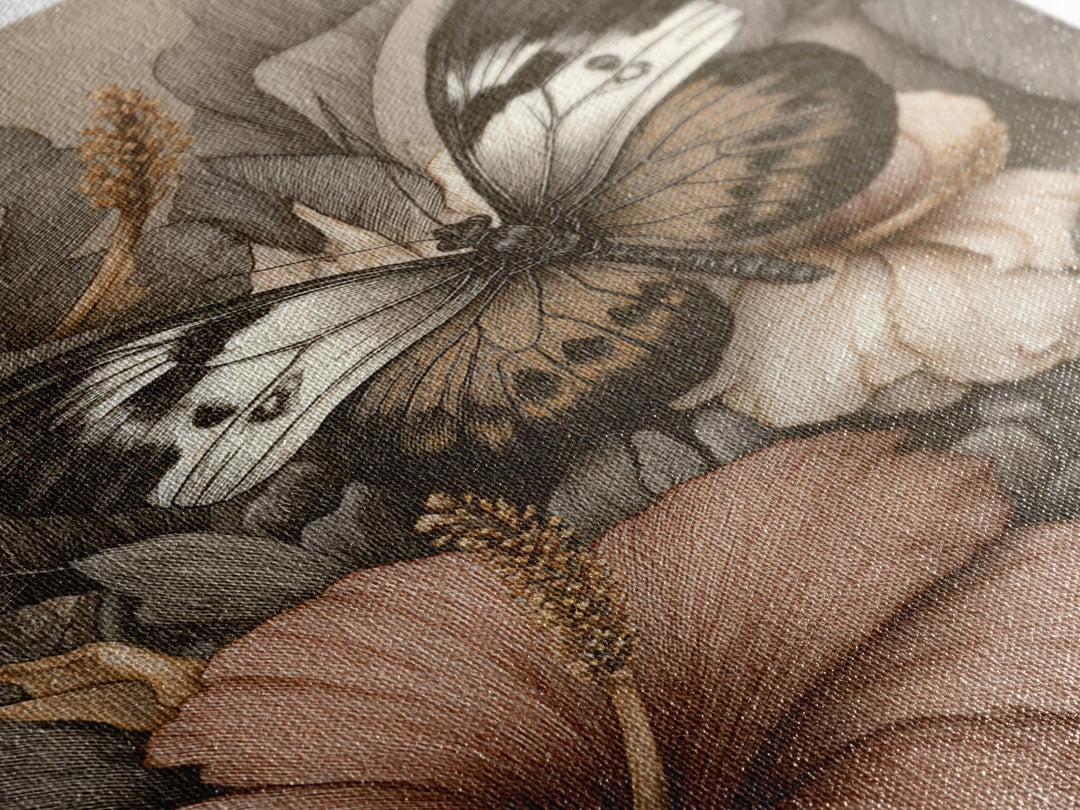 Tropical Butterfly and Flower Study Canvas Print, Tropical Art, Fine Art Print, Living Room Decor, Watercolor Art, Tropic, TRO-2x3-7