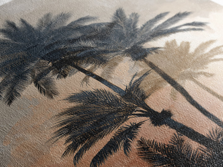 Palm Tree Silhouettes Framed Canvas Print, Tropical Art, Modern Decor, Living Room Decor, Fine Art, Tropic, Wall Decor, TRO-2x3-84