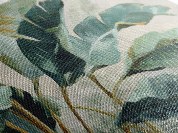 Banana Leaves Layered Framed Canvas Print, Tropical Art, Downloadable Prints, Living Room Decor, Watercolor Art, Tropic, TRO-3x2-13