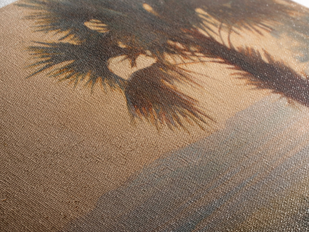 Palm Tree Silhouettes Canvas Print, Tropical Art, Gallery Wall Art, Living Room Decor, Fine Art, Tropic, Textured Painting, TRO-3x2-32