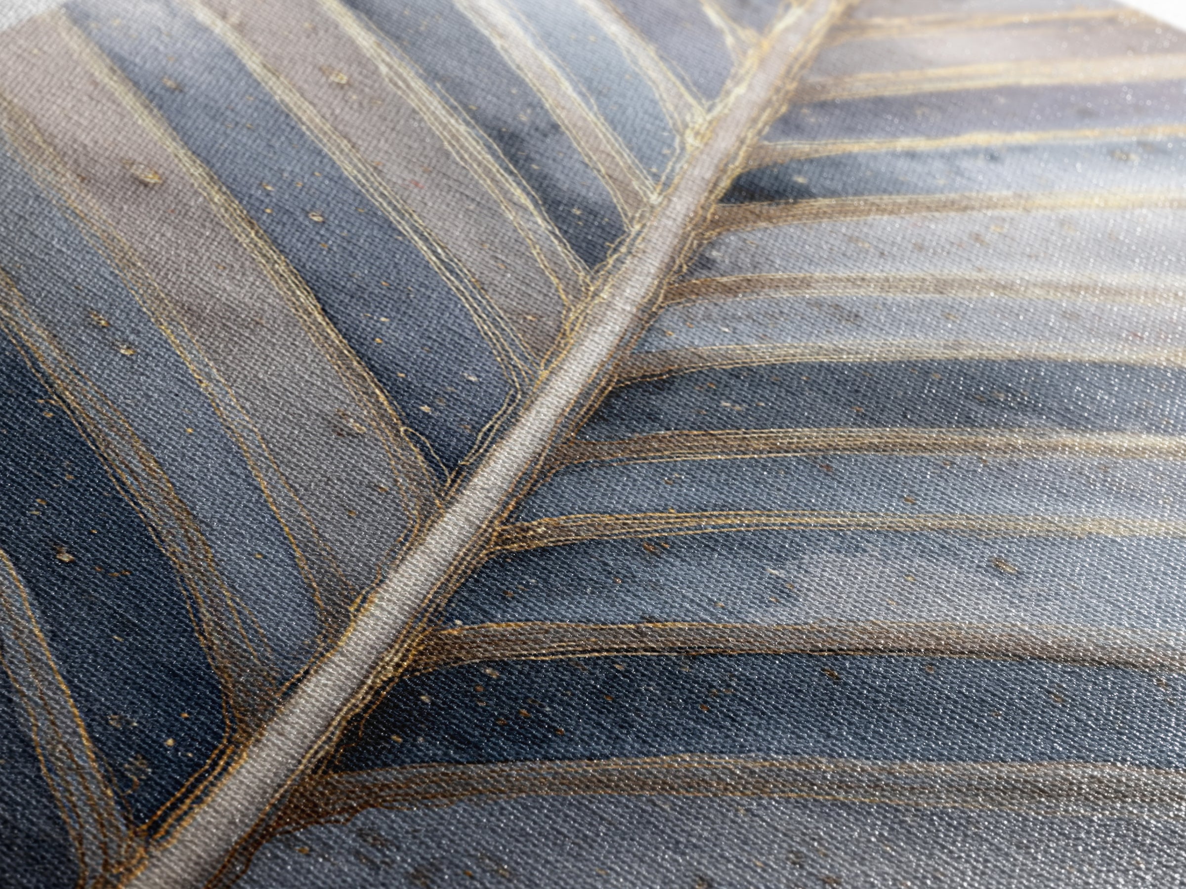 Rain Soaked Palm Leaf Closeup Canvas Print, Tropical Art, Neutral Decor, Living Room Decor, Oil Painting, Tropic, Home Decor, TRO-3x2-49