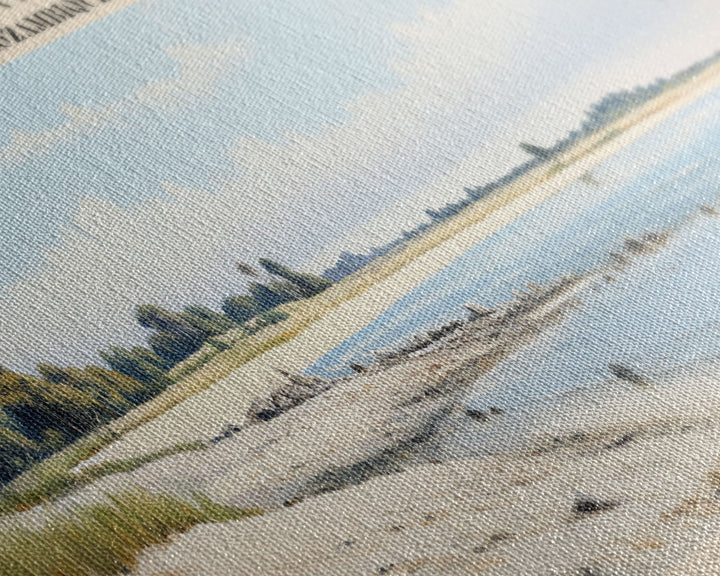 Bazaruto Archipelago Travel Art Framed Canvas Print, COUNTRY Wall Decor, Home Decor, Travel Poster, Vintage Wall Art, Watercolor Painting