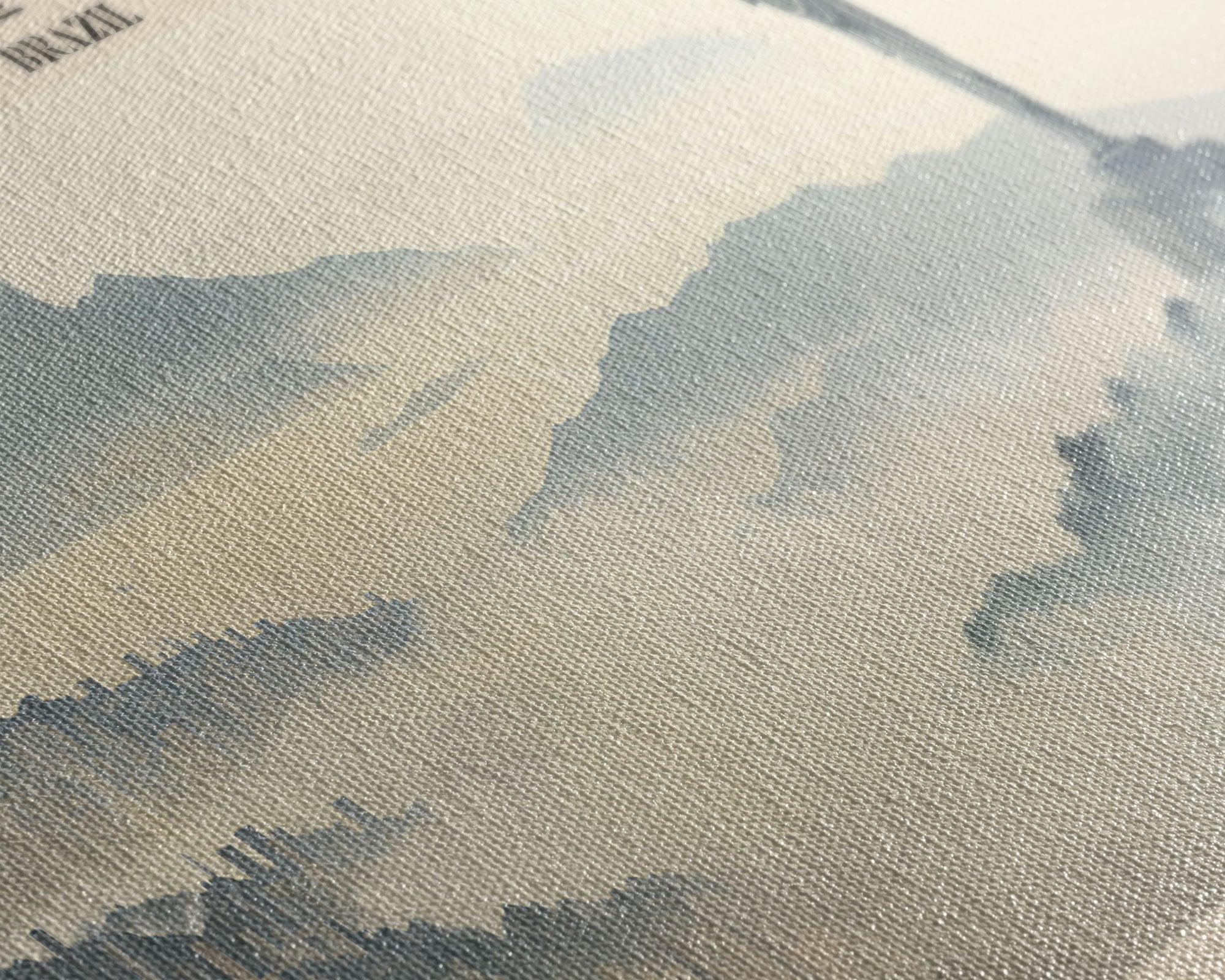 Christ the Redeemer Travel Art Framed Canvas Print, COUNTRY Wall Decor, Home Decor, Travel Poster, Vintage Wall Art, Watercolor Painting