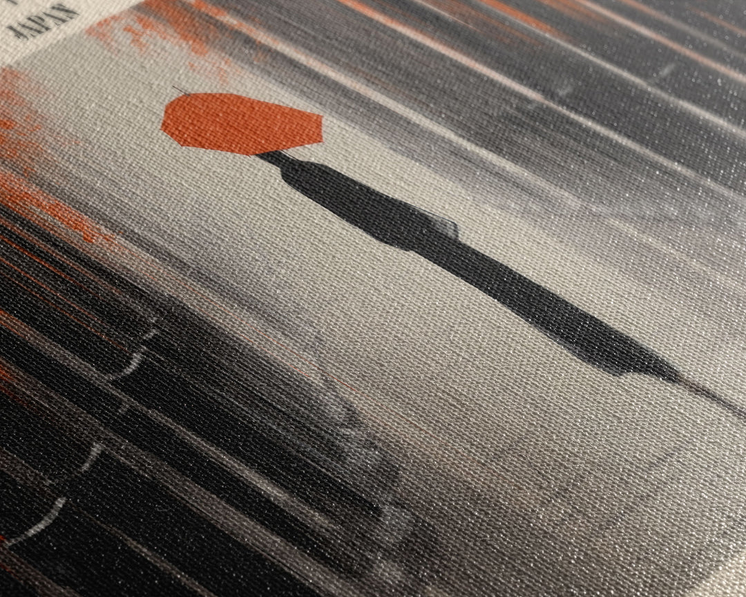 Kyoto Fushimi Inari Shrine Travel Art Framed Canvas Print, COUNTRY Wall Decor, Home Decor, Travel Poster, Vintage Wall Art, Watercolor Painting