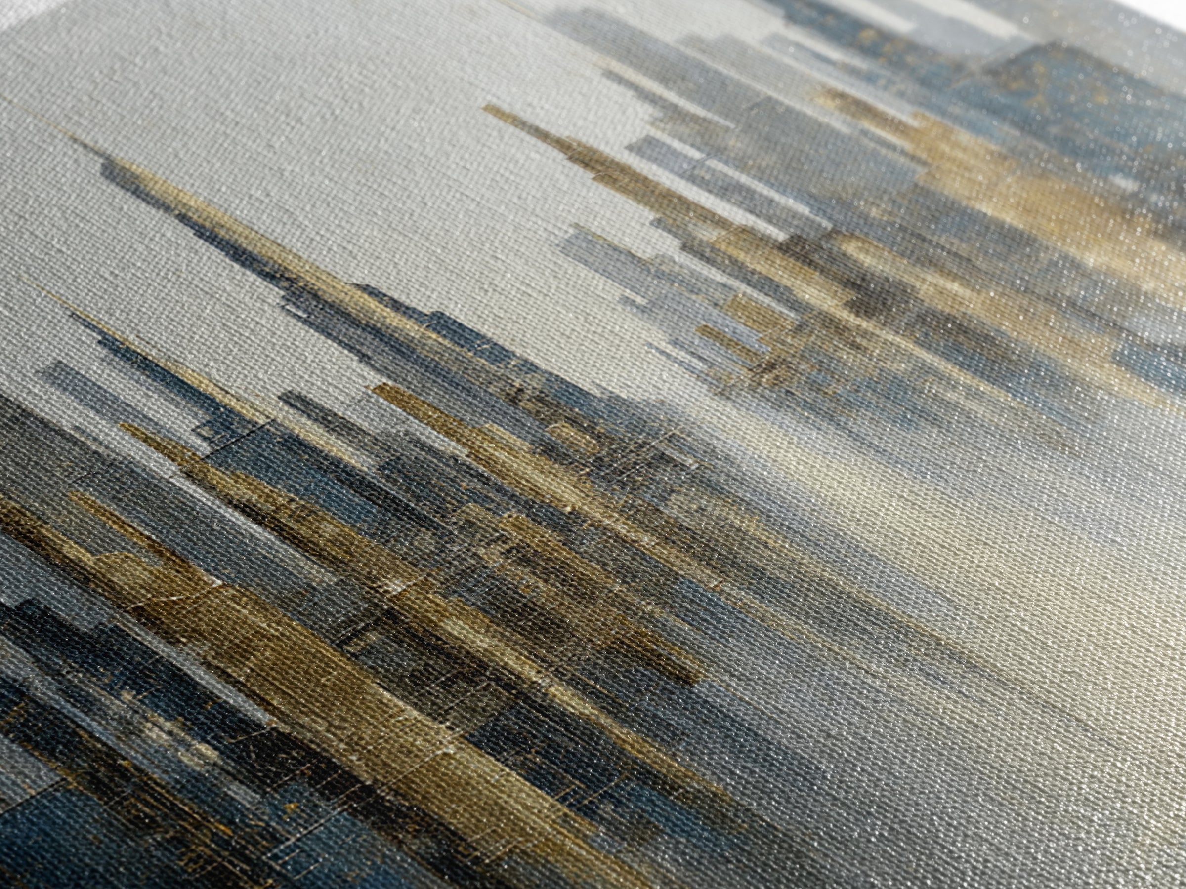 Moody City Skyline Reflected Canvas Print, Urban Art, Modern Decor, Living Room Decor, Abstract Art, Urban, Home Decor, URB-1x1-49