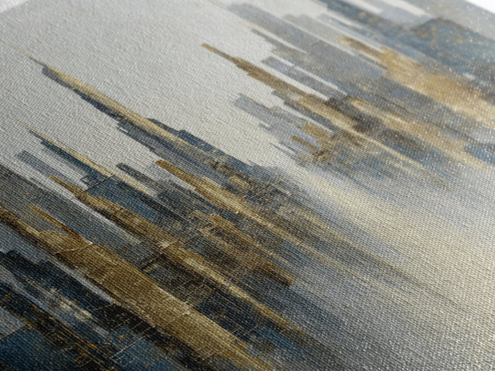 Moody City Skyline Reflected Canvas Print, Urban Art, Modern Decor, Living Room Decor, Abstract Art, Urban, Home Decor, URB-1x1-49