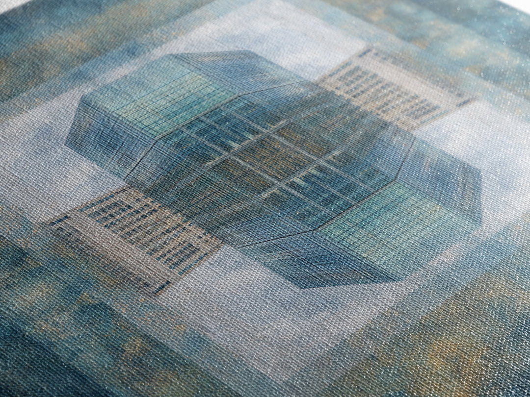 Modern Skyscraper Glass Reflections Canvas Print, Urban Art, Modern Decor, Living Room Decor, Fine Art, Urban, Home Decor, URB-1x1-86