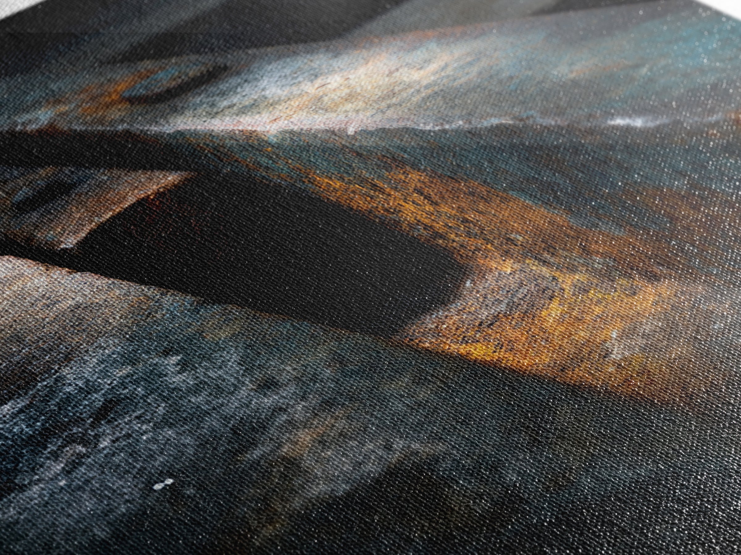 Industrial Rail Tracks Leading into City Canvas Print, Urban Art, Queer Art, Living Room Decor, Fine Art, Urban, URB-1x1-94