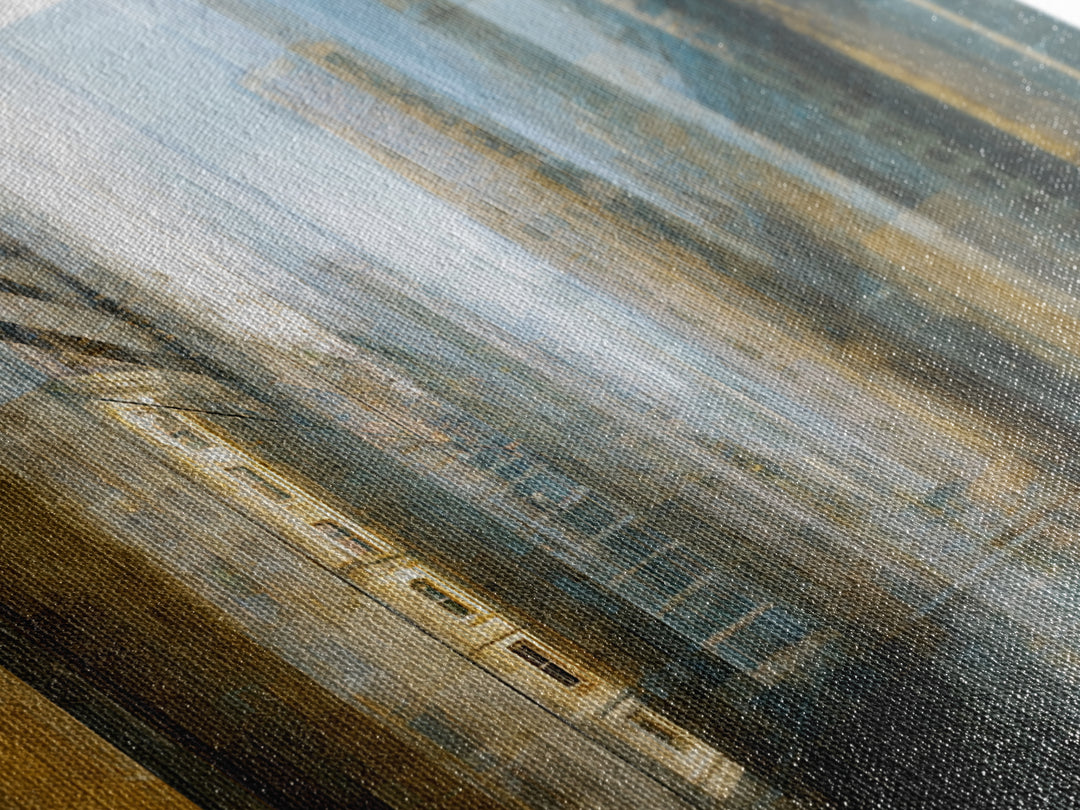 Modern Skyscraper Glass Reflections Framed Canvas Print, Urban Art, Art Print, Living Room Decor, Fine Art, Urban, Oil Painting, URB-2x1-34