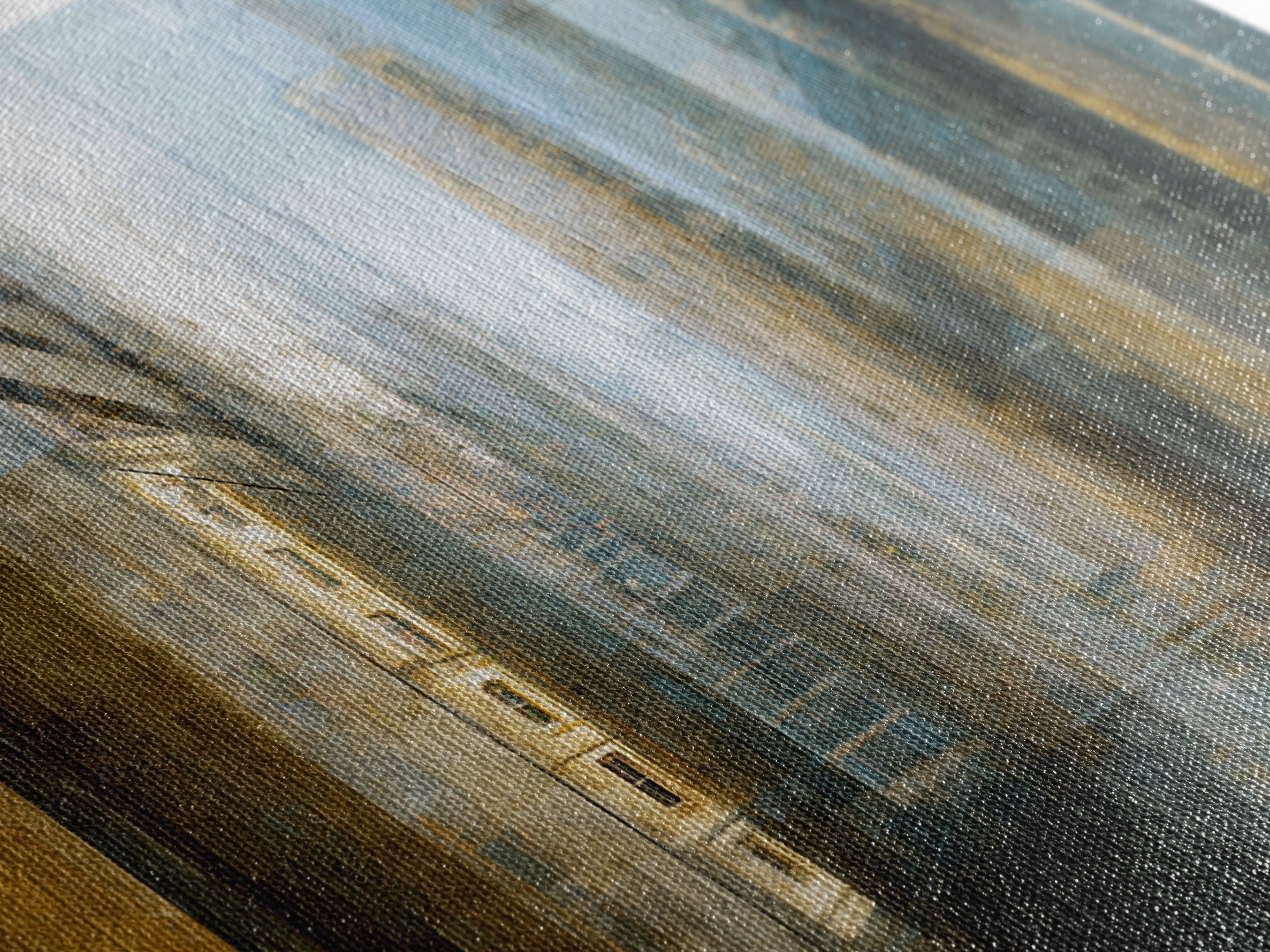 Modern Skyscraper Glass Reflections Framed Canvas Print, Urban Art, Art Print, Living Room Decor, Fine Art, Urban, Oil Painting, URB-2x1-34