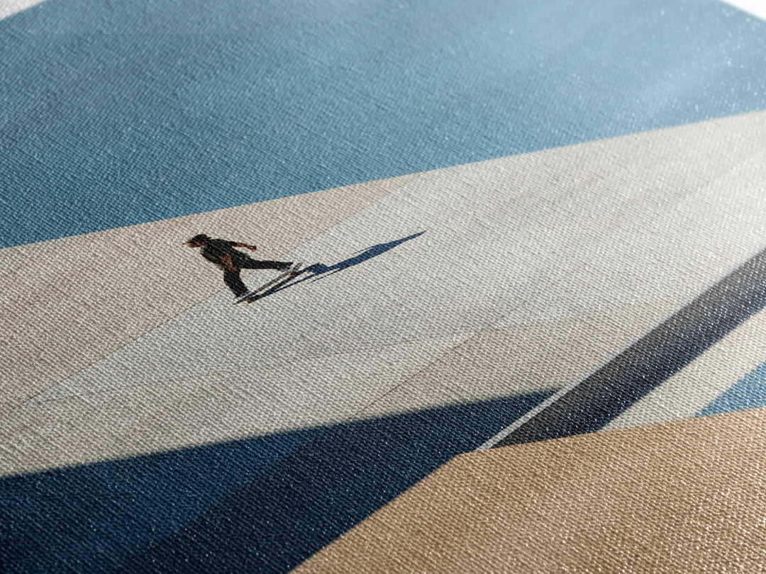 Skateboarder Crossing a Concrete Plaza Framed Canvas Print, Urban Art, Living Room Wall Art, Living Room Decor, Fine Art, Urban, URB-2x3-87