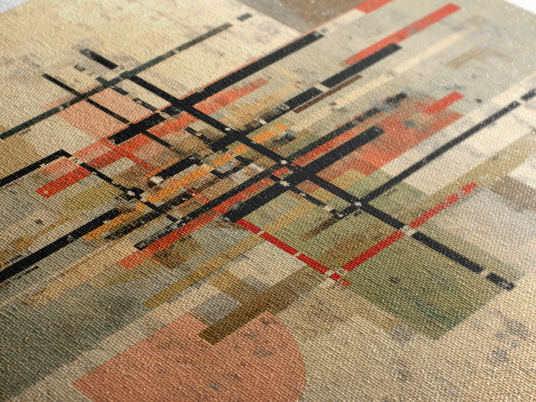 Abstract Subway Map Lines Without Labels Canvas Print, Urban Art, Queer Art, Living Room Decor, Abstract Art, Urban, URB-3x2-56