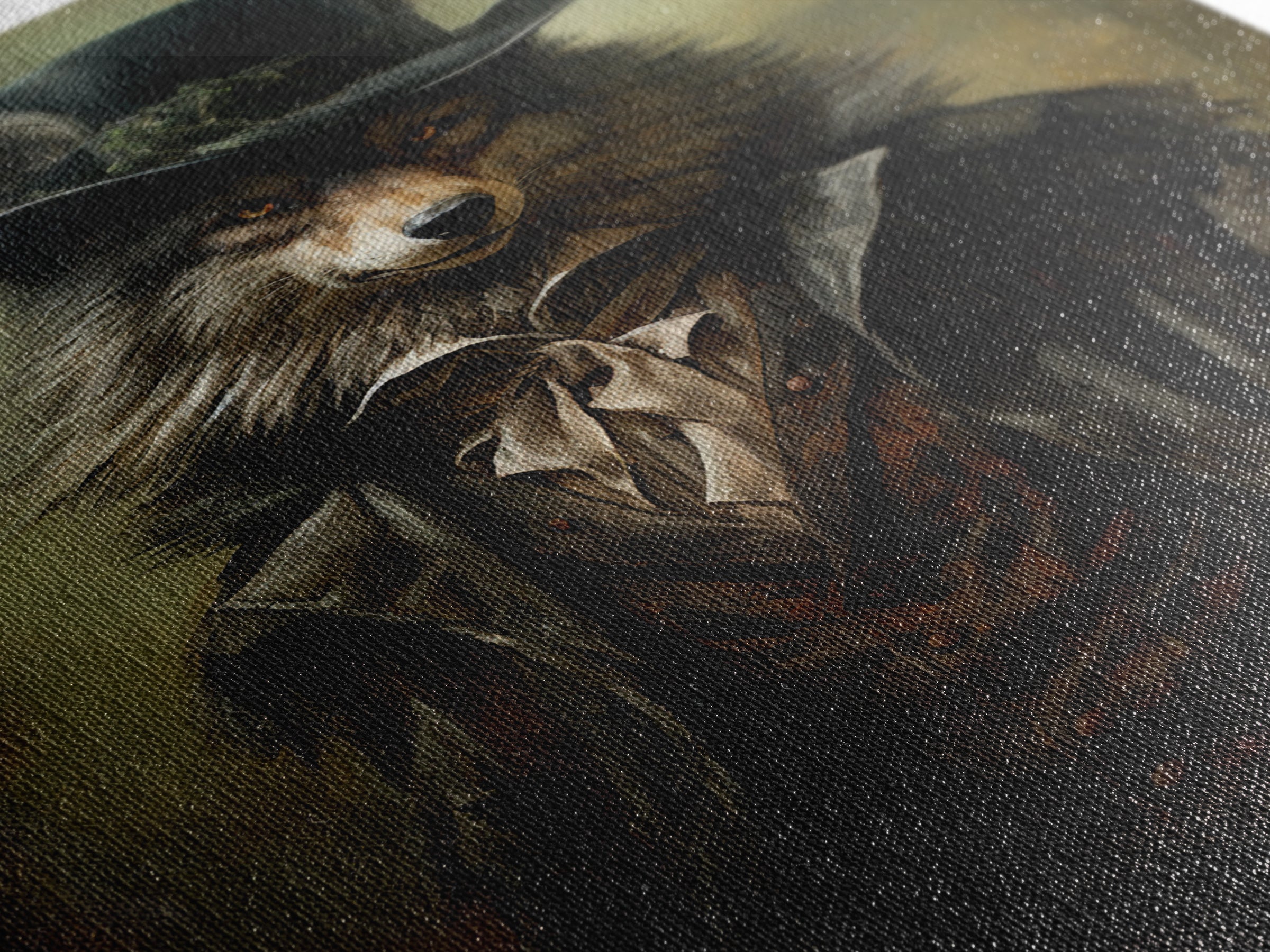 Wolf Gentleman, Victorian Animal Portrait, Halloween Art, Gothic Whimsy Decor, Anthropomorphic Costume Art