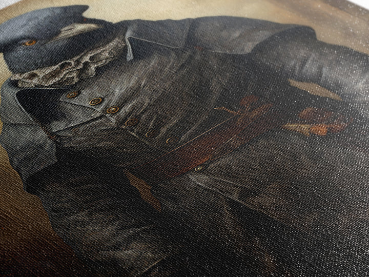 Pigeon Messenger, Victorian Animal Portrait, Halloween Art, Gothic Whimsy Decor, Anthropomorphic Costume Art