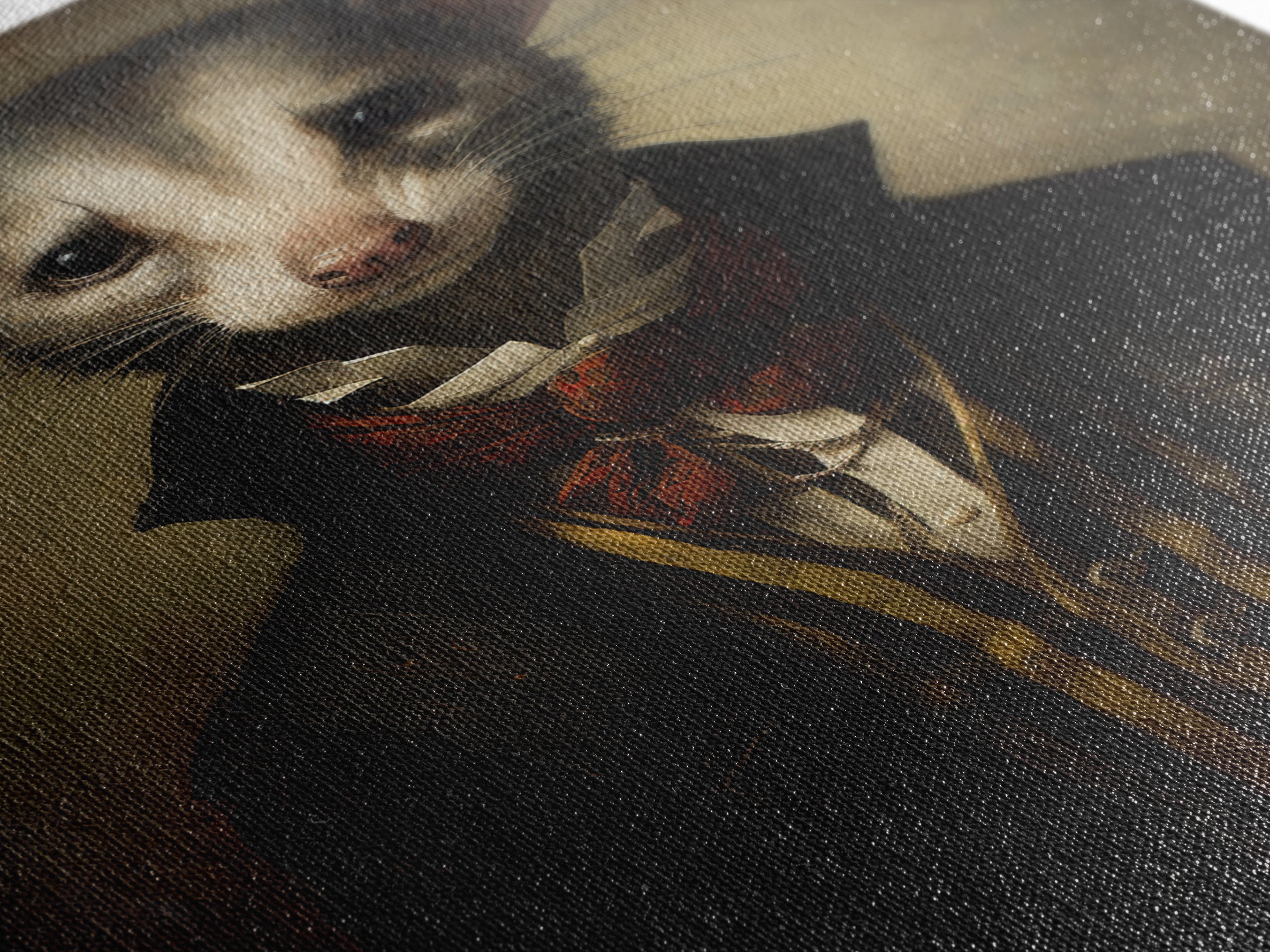 Weasel Aristocrat, Victorian Animal Portrait, Halloween Art, Gothic Whimsy Decor, Anthropomorphic Costume Art