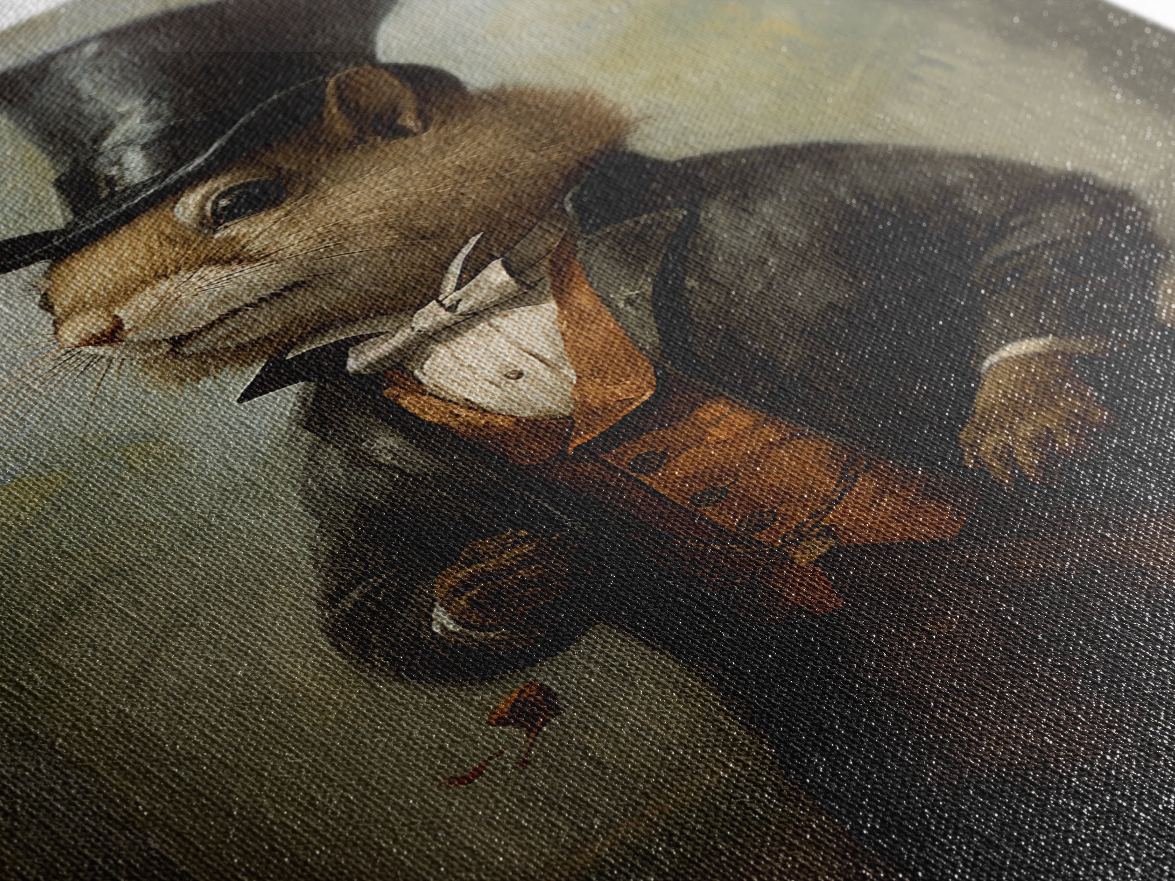 Squirrel Banker, Victorian Animal Portrait, Halloween Art, Gothic Whimsy Decor, Anthropomorphic Costume Art