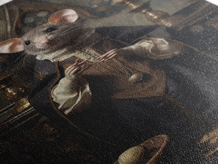 Rat Choirboy, Victorian Animal Portrait, Halloween Art, Gothic Whimsy Decor, Anthropomorphic Costume Art