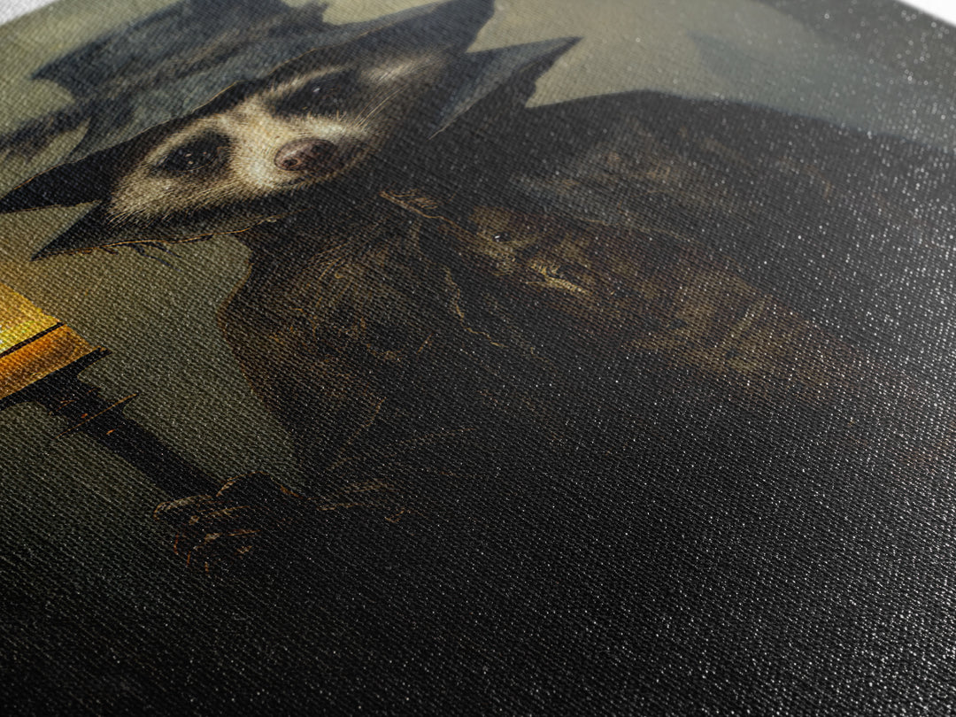 Possum Night Watchman, Victorian Animal Portrait, Halloween Art, Gothic Whimsy Decor, Anthropomorphic Costume Art