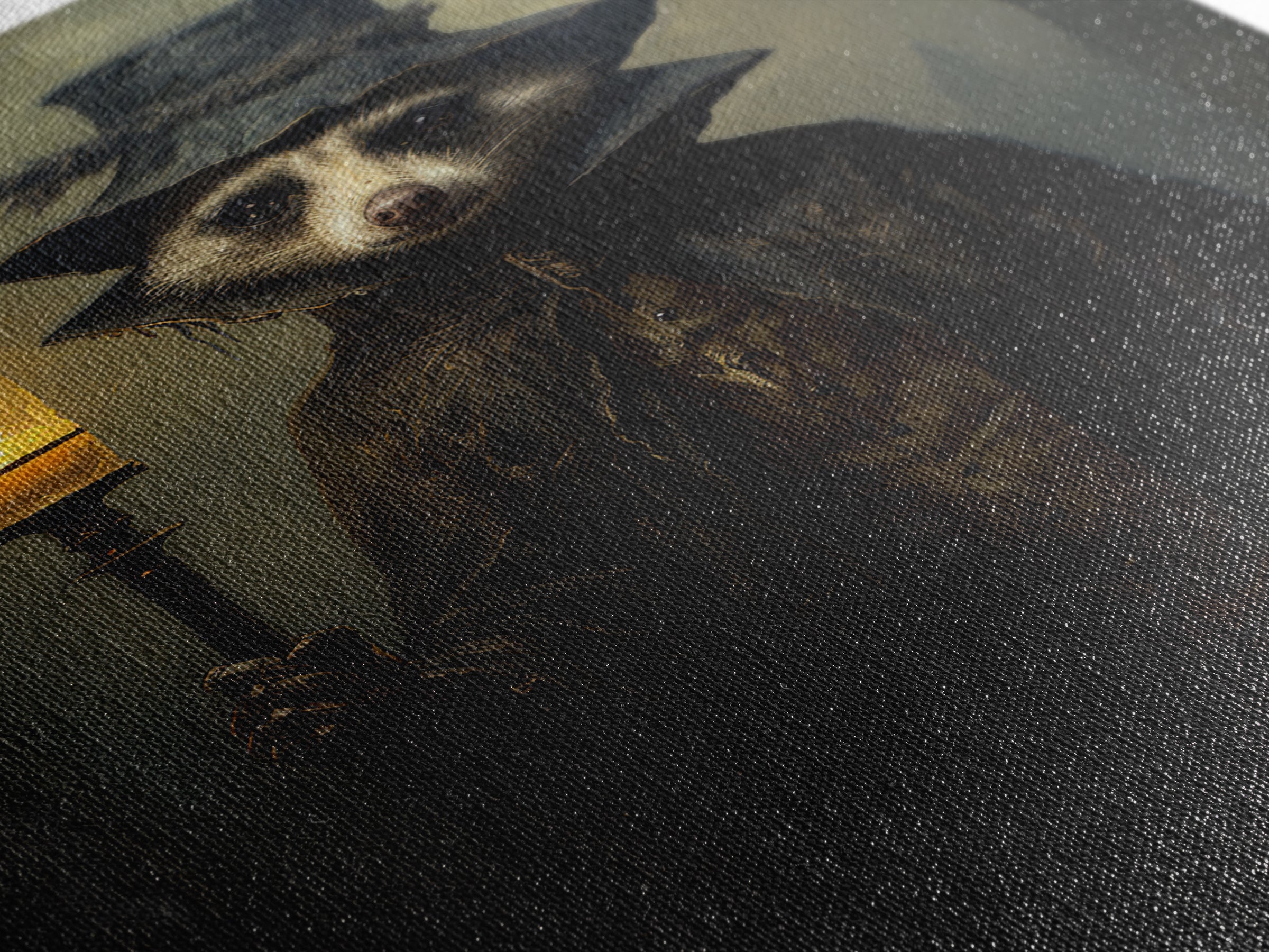 Possum Night Watchman, Victorian Animal Portrait, Halloween Art, Gothic Whimsy Decor, Anthropomorphic Costume Art