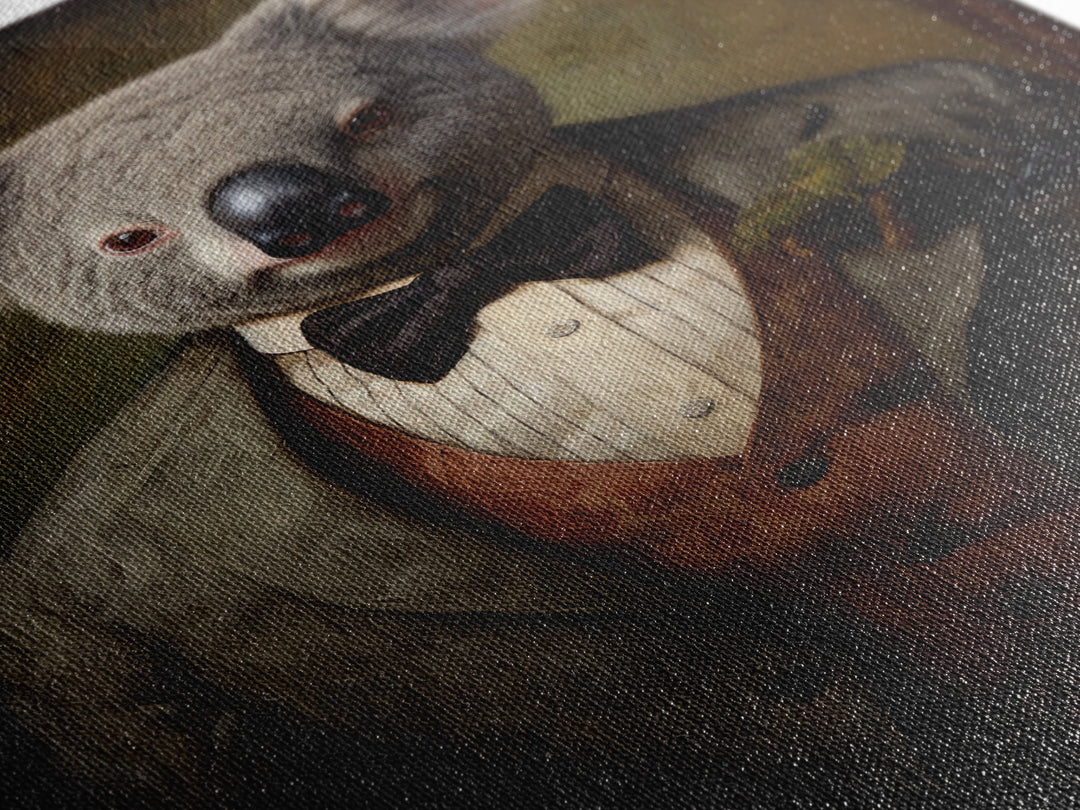 Koala Solicitor, Victorian Animal Portrait, Halloween Art, Gothic Whimsy Decor, Anthropomorphic Costume Art