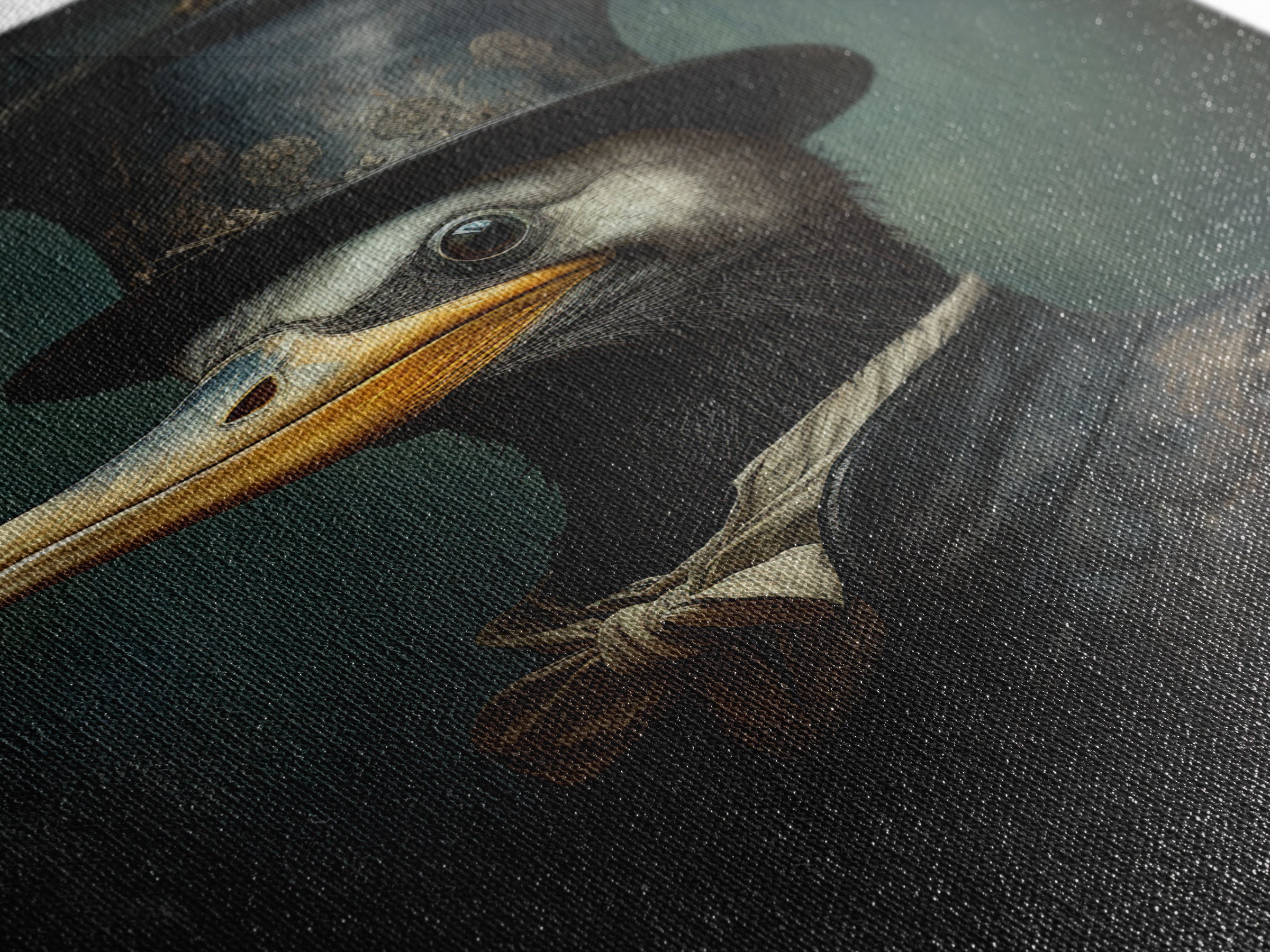 Cormorant Captain, Victorian Animal Portrait, Halloween Art, Gothic Whimsy Decor, Anthropomorphic Costume Art