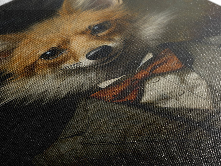Jackal Dandy, Victorian Animal Portrait, Halloween Art, Gothic Whimsy Decor, Anthropomorphic Costume Art