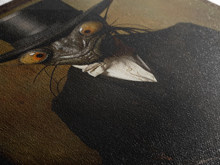 Mantis Archivist, Victorian Animal Portrait, Halloween Art, Gothic Whimsy Decor, Anthropomorphic Costume Art
