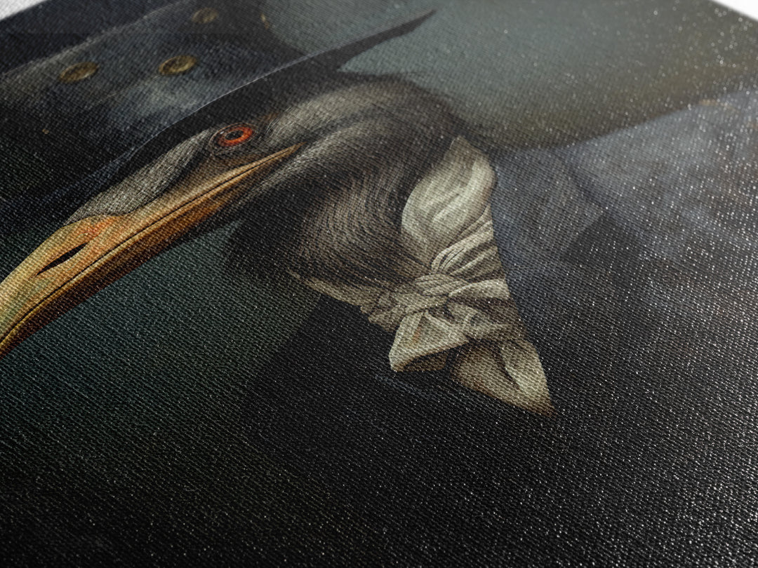 Gull Merchant, Victorian Animal Portrait, Halloween Art, Gothic Whimsy Decor, Anthropomorphic Costume Art