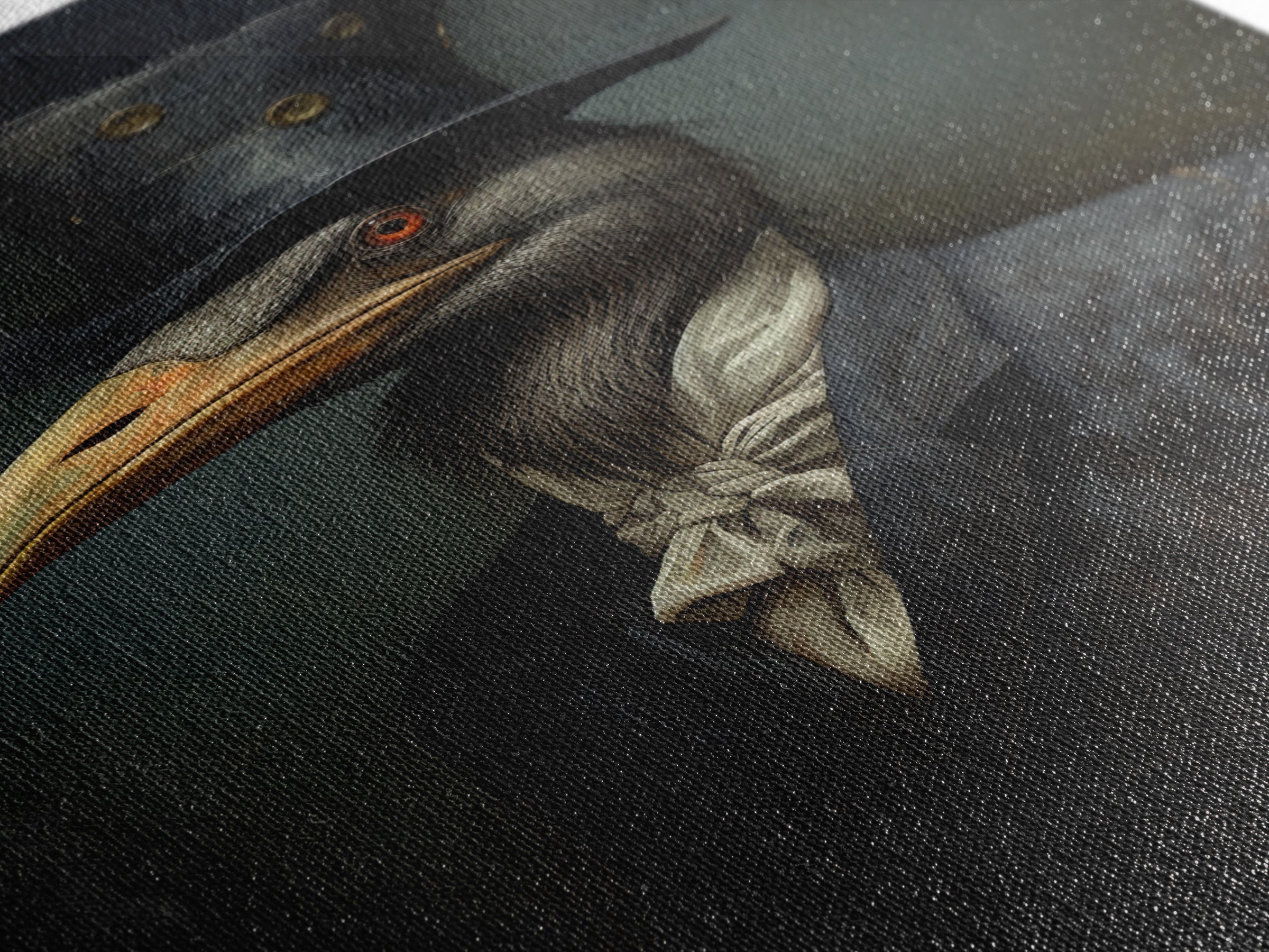 Gull Merchant, Victorian Animal Portrait, Halloween Art, Gothic Whimsy Decor, Anthropomorphic Costume Art