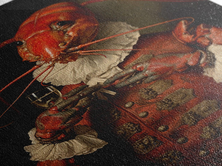 Lobster Earl, Victorian Animal Portrait, Halloween Art, Gothic Whimsy Decor, Anthropomorphic Costume Art