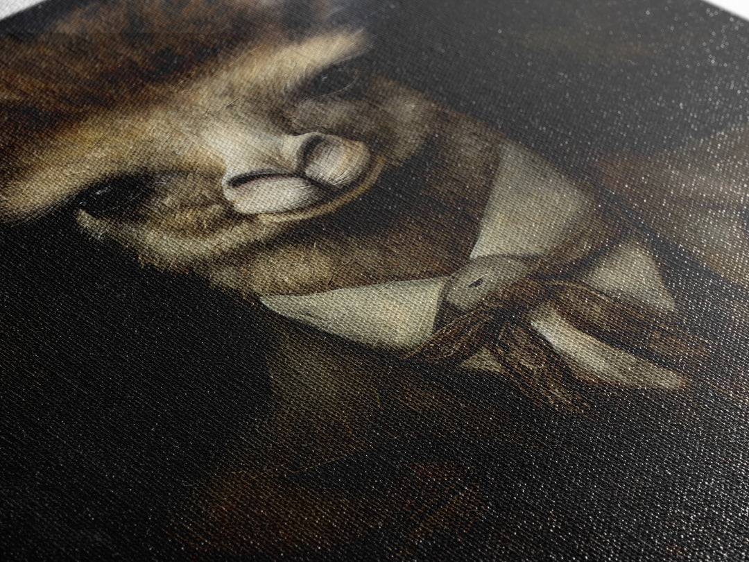 Alpaca Novelist, Victorian Animal Portrait, Halloween Art, Gothic Whimsy Decor, Anthropomorphic Costume Art