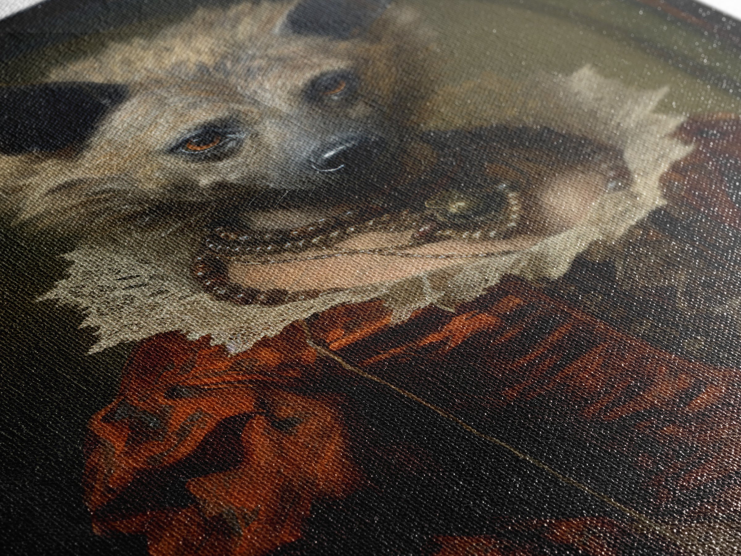 Hyena Social Climber, Victorian Animal Portrait, Halloween Art, Gothic Whimsy Decor, Anthropomorphic Costume Art
