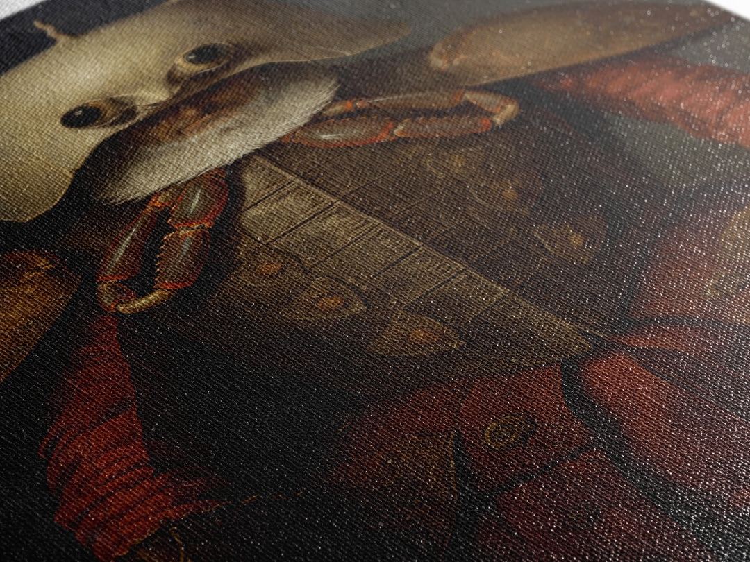 Crab Inspector, Victorian Animal Portrait, Halloween Art, Gothic Whimsy Decor, Anthropomorphic Costume Art
