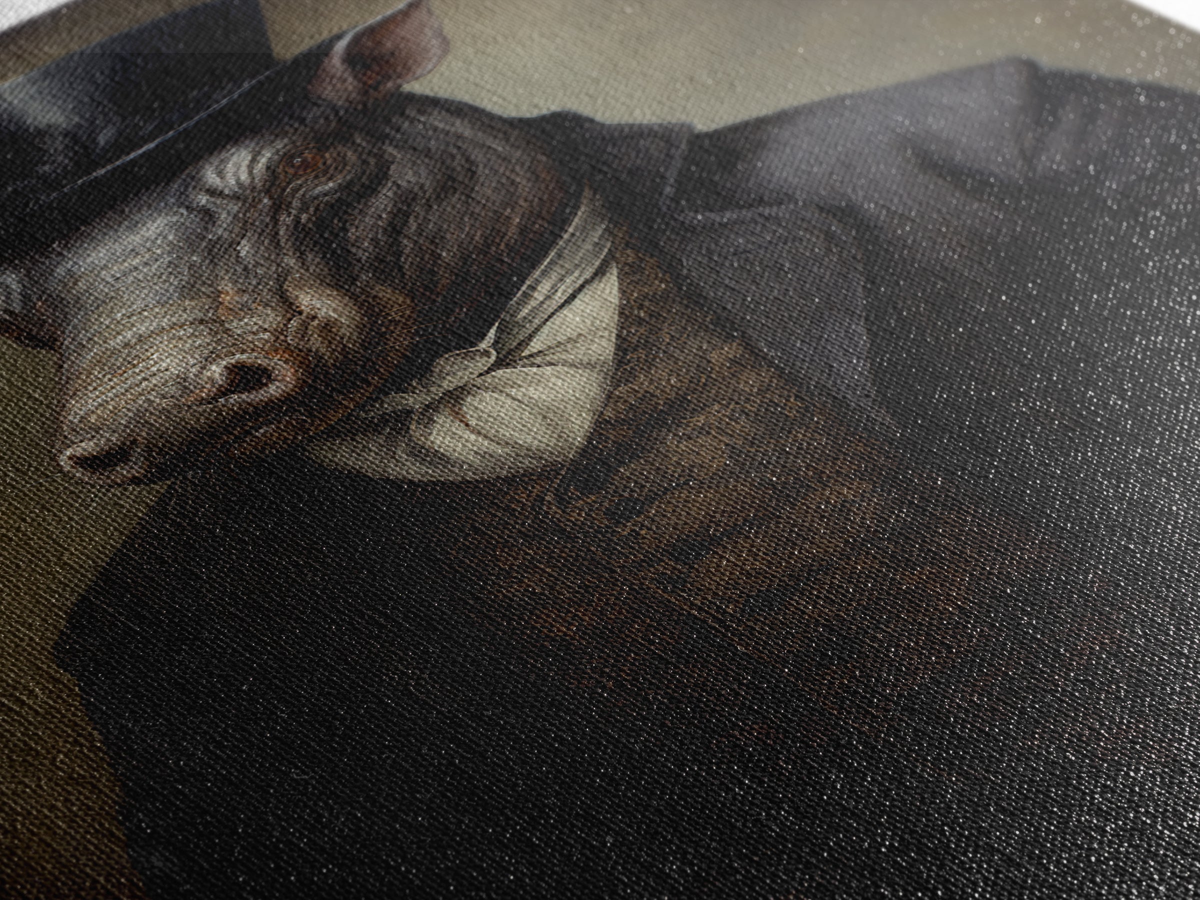 Tapir Antiquarian, Victorian Animal Portrait, Halloween Art, Gothic Whimsy Decor, Anthropomorphic Costume Art