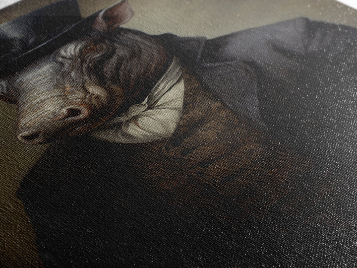 Tapir Antiquarian, Victorian Animal Portrait, Halloween Art, Gothic Whimsy Decor, Anthropomorphic Costume Art