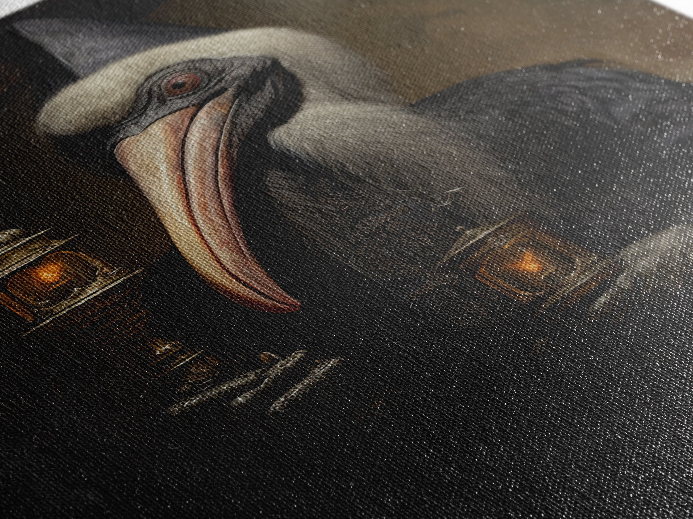 Pelican Bishop, Victorian Animal Portrait, Halloween Art, Gothic Whimsy Decor, Anthropomorphic Costume Art
