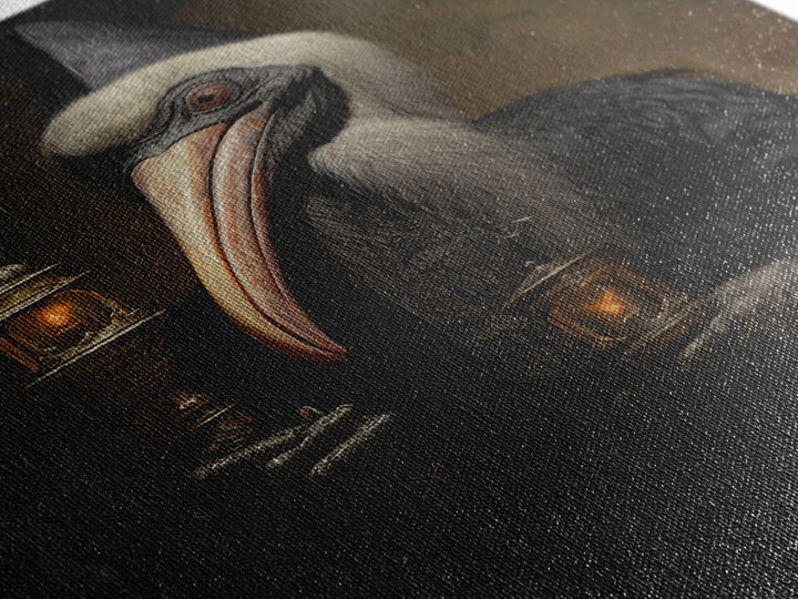 Pelican Bishop, Victorian Animal Portrait, Halloween Art, Gothic Whimsy Decor, Anthropomorphic Costume Art