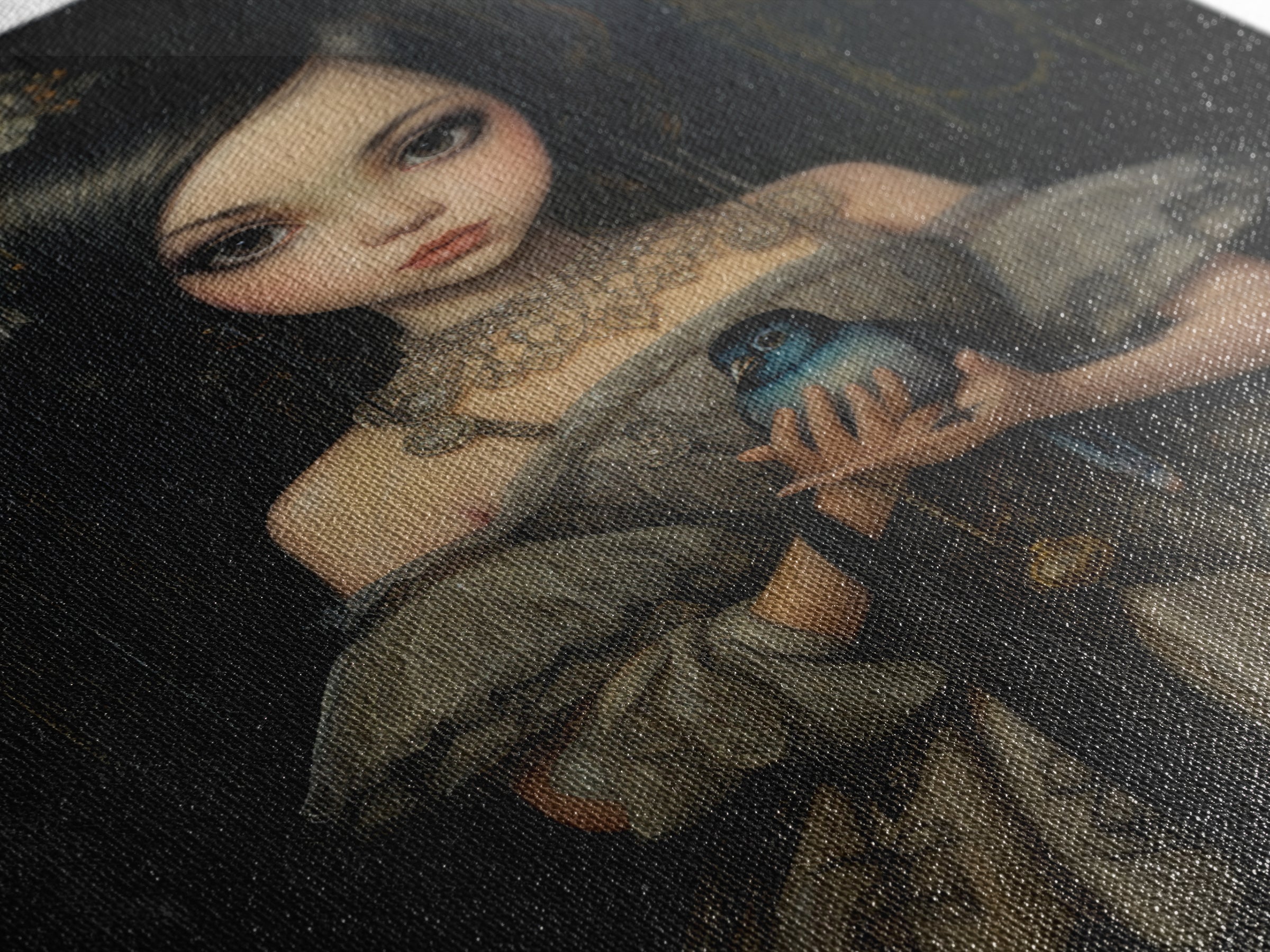 Hummingbird Heiress, Victorian Animal Portrait, Halloween Art, Gothic Whimsy Decor, Anthropomorphic Costume Art