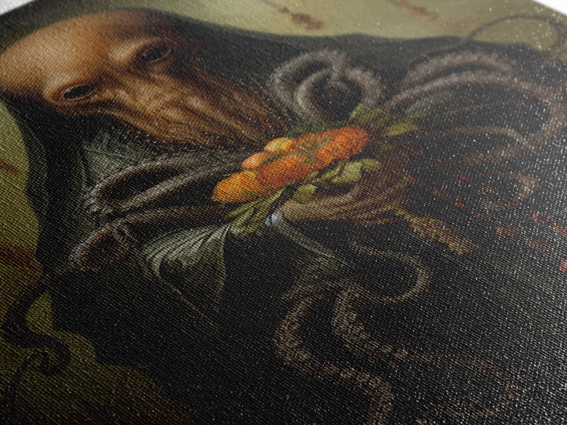 Octopus Matron, Victorian Animal Portrait, Halloween Art, Gothic Whimsy Decor, Anthropomorphic Costume Art