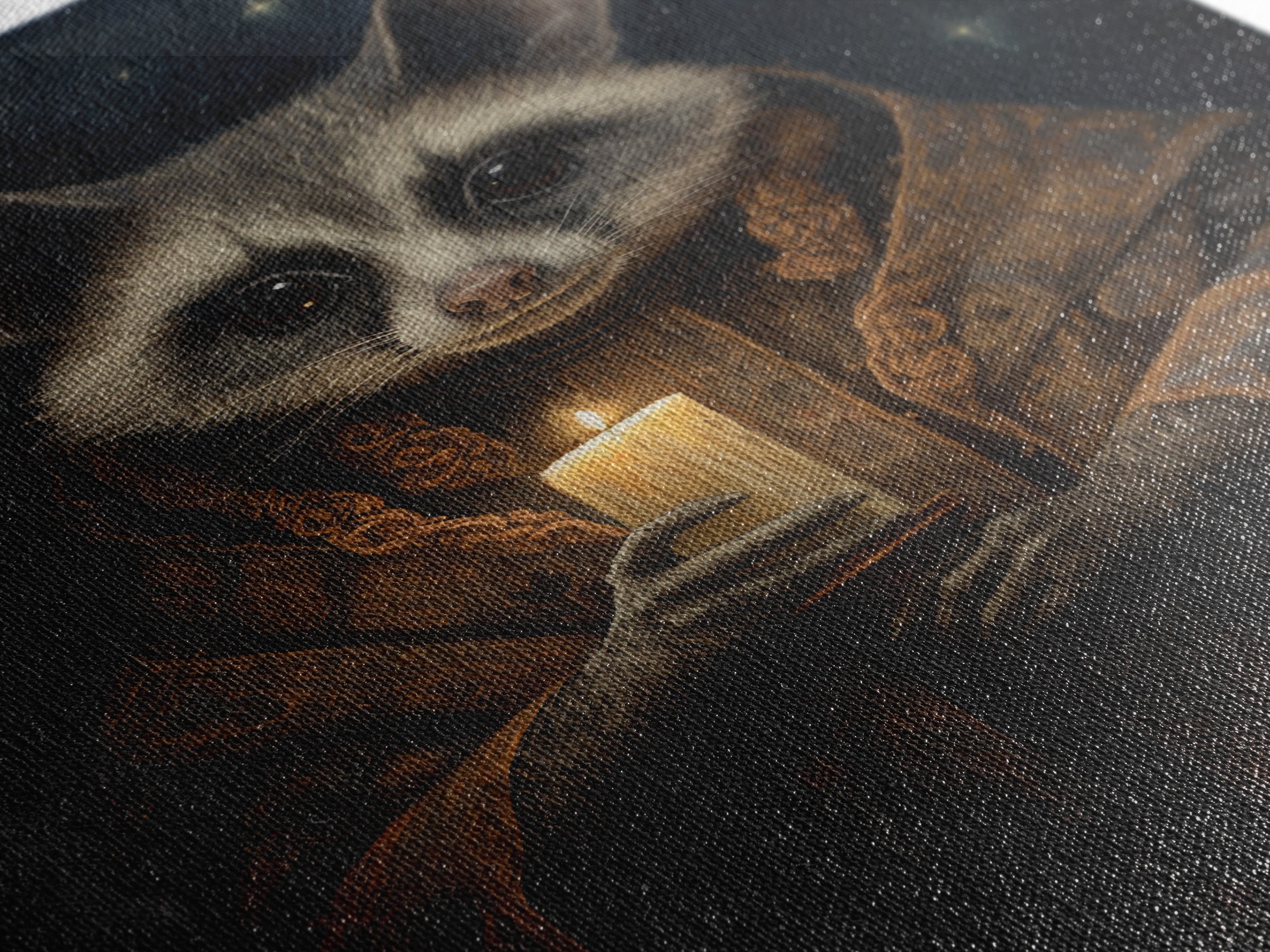 Civet Astrologer, Victorian Animal Portrait, Halloween Art, Gothic Whimsy Decor, Anthropomorphic Costume Art