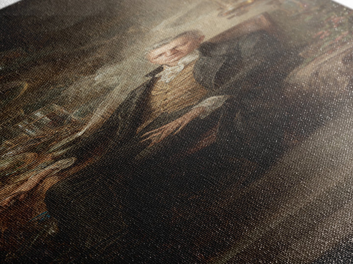 The Mad Alchemist, Victorian Gothic Art, Tall Narrow Wall Art, Canvas Print, Gothic Wall Decor, Halloween Portrait Art, Horror Wall Art